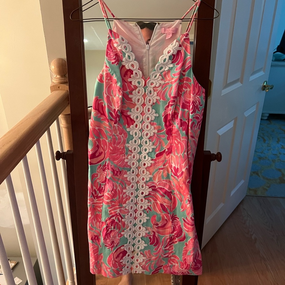 Lilly Pulitzer summer floral flamingo dress